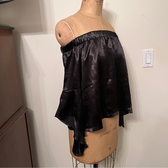 One Way Off The Shoulder Long Sleeve Bohemian Blouse Top - Picture 2 of 5